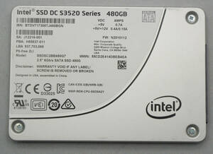 データセンター向け MLC使用 中古 SSD intel DC S3520 480GB