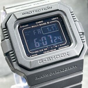 美品 CASIO カシオ G-SHOCK ジーショック GW-5510-1 腕時計 タフソーラー 電波ソーラー デジタル 多機能 ブラック スクエア 動作確認済み