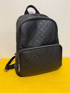 人気★ LOUIS VUITTON ルイ・ヴィトン ダミエアンフィニ キャンパス バックパック リュックサック ブラック系 オニキス