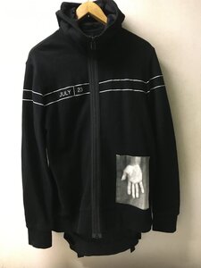 ◆国内正規　HELMUT LANG ヘルムートラング　17aw design July 23 Hoodie スウェット　ジップ　パーカー 黒 サイズM