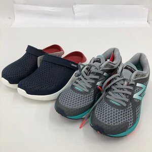 new balance ニューバランス スニーカー サイズ23.0cm/crocs クロックス サンダル サイズ22.0cm 2点 おまとめ【DAAI1014】