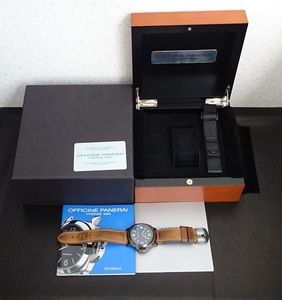 希少 レアモデル PANERAI パネライ ルミノール ベース PAM00009 B番 黒PVD 手巻き メンズサイズ 国際保証書あり 純正内外箱あり 本物