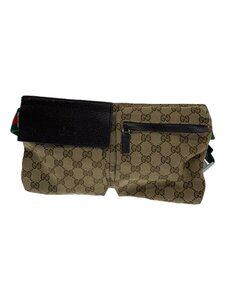 GUCCI◆ウエストバッグ_GGキャンバス/キャンバス/BRW