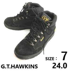 G.T.HAWKINS/ホーキンス★トレッキングブーツ/ハイキングシューズ【7/24.0/black/黒】スエード/レディース/Boots/Shoes◆sWB99-35