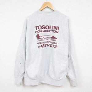 XL/古着 リー Lee 長袖 スウェット メンズ 90s TOSOLINI 家 大きいサイズ クルーネック 薄グレー 霜降り spe 24feb01 中古 スエット ト