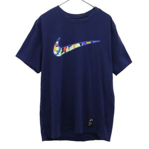 ナイキ FUTURE プリント 半袖 Tシャツ M ネイビー NIKE クルーネック メンズ