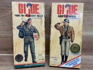 ９０ 未使用 G.I.ジョー ”HOME FOR THE HOLIDAYS SOLDIER”・”ARMY GENERAL” WWII 2体 まとめて ハズブロ リミテッド エディション