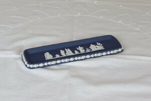 ウェッジウッド　ジャスパー　ロングトレイ　長方形　ポートランドブルー　WEDGWOOD　イギリス　ヴィンテージ　え123