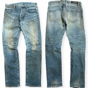 BALMAIN 3D WORKY DENIM JEANS w30 USED加工