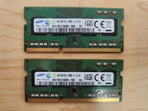 ★SAMSUNG PC3L-12800S 4GB×2枚(8GB) ノートパソコン用メモリ～♪★