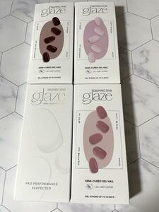 【赤茶・白・ピンク系】DASHING DIVA glaze 4つセット(新品)