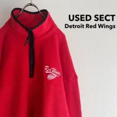 古着“Detroit RedWings” Half Zip Fleece