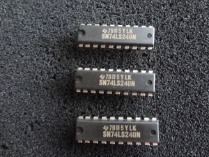 テキサス製　SN74LS240N(OCTAL BUFFERS AND LINE DRIVERS WITH 3-STATE OUTPUTS) 3個セツト