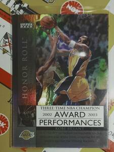 】UD 2002-03 Upperdeck Honor Roll】AP1/Kobe Bryant●Award Performances