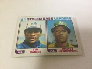 82 Topps リッキー ヘンダーソン Henderson #164 HOF