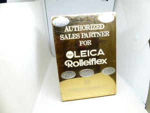 非売品 レア ライカ Rollei 真鍮 肉厚看板 1989-1993バッジ付