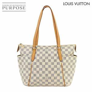 新品同様 ルイ ヴィトン LOUIS VUITTON ダミエ アズール トータリー PM トート バッグ N51261 ゴールド 金具 Totally PM 90233228