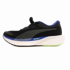 プーマ PUMA Deviate Nitro2 スニーカー ランニングシューズ ロゴ 27.5cm 黒 ブラック 青 ブルー 376807-11 /TZ 0921 ■SM3 メンズ