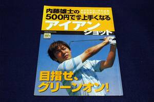 絶版■内藤雄士の500円で必ず上手くなるアイアンショット-目指せ、グリーンオン! ■GAKKEN パーゴルフレッスンブック