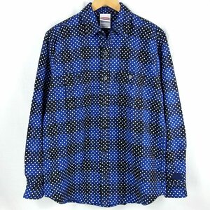 ■MASTERPIECE マスターピース / HECTIC ヘクティク / 日本製 / メンズ / ペイント ドット柄 / ブロックチェック ネルシャツ size M