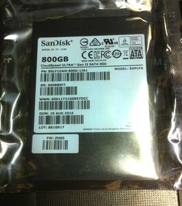 _SANDISK 2.5インチSATA SSD Cloud Speed Ultra MLC 800GB SDLF1DAM-800G-1JA1 SXPLFA 新同品