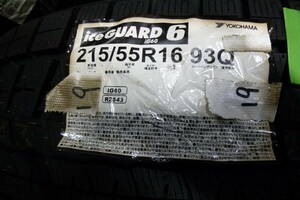 【☆B-1】格安 ヨコハマタイヤ　　iceGUARD 6　IG60　215/55R16　2019年製造　 1本のみ