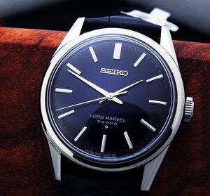 SEIKO LORD MARVEL 36000 ロードマーベル 5740-8000 Steel, Blue Dial, メンズ 手巻き(美品、OH済み ) / 35mm