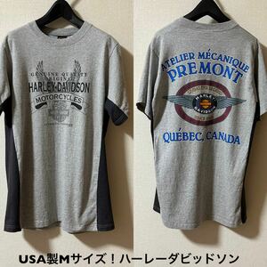 USA製Mサイズ！ハーレーダビッドソン 古着半袖Tシャツ グレー HARLEY DAVIDSON 要サイズ確認！