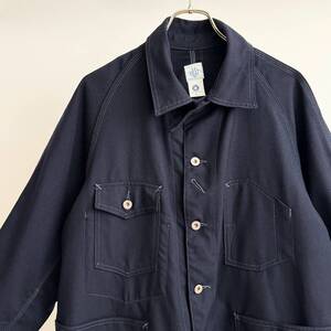 希少《 Mint Condition / XLarge / USA 》2000s 美品【 POST OVERALLS XL 濃紺 ネイビー ウール エンジニア ジャケット アメリカ製 】