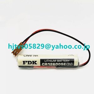 純正 新品 FDK CR12600SE 3V PLC リチウム電池交換用リチウムイオン電池 3V 1400mAh IC697ACC701 ファナック 兼用バッテリー 茶色プラグ