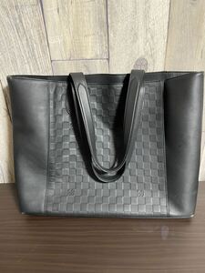 LOUIS VUITTON トートバッグ N41493 ダミエアンフィニ レザー オニキス ブラック