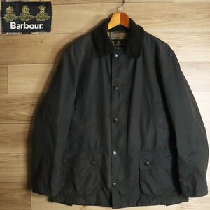 J12J/Y7.12-3　イギリス古着　Barbour　バブアー　ASHBY　アシュビー　オイルドジャケット　ハンティングジャケット　メンズ　L　ブルー