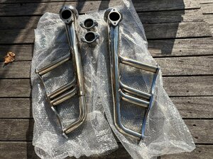 STAINLESS STEEL LAKE STYLE HEADERS For SBC 265-400 V-8 CHEVY,HOT ROD,　ホットロッド　シボレー　ローライダー　HOTROD　KUST