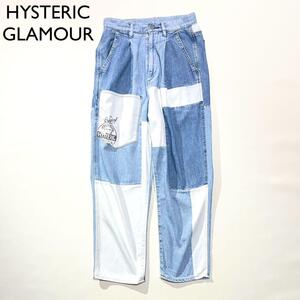 J34　HYSTERIC GLAMOUR パッチワークデニムパンツ