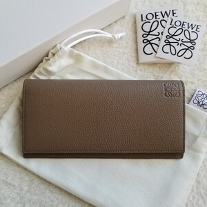 新品 LOEWE ロエベ ロング ホリゾンタル ウォレット 長財布 ウィンターブラウン C660978X01 0010899086