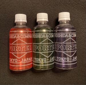 PORTER ミネラルウォーター 290ml 空きボトル グリーン&オレンジ&パープル 3色セット 非売品