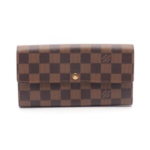 ルイ・ヴィトン ポルトフォイユ サラ ブランドオフ LOUIS VUITTON 二つ折り長財布 ダミエ 中古 レディース