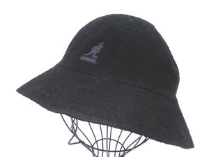 ネコポスOK KANGOL カンゴール 0397BC バミューダ ハット sizeL/黒 ■◆ ☆ eib2 レディース