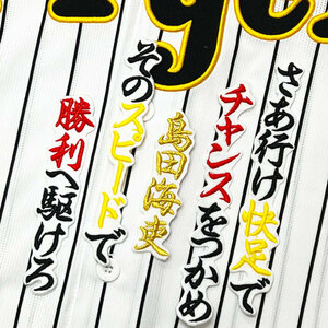 阪神 タイガース　島田海吏　応援歌　白　応援　刺繍　 ワッペン　ユニフォーム