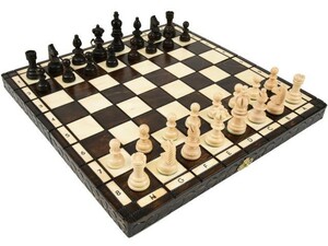 チェスセット 木製 ポーランド製 オリンピア ブラウン Wood Chess Sets Olympia 35cm×35cm 数量限定販売