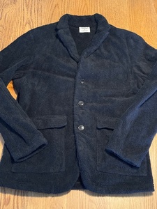 THING FABRICS パイル生地 JAKET 紺 NAVY size/2 シングファブリックス パイル テーラード ジャケット 今治タオル