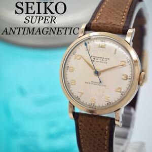 735 SEIKO クロノメーター　15石　手巻き時計　1950年　14KGF