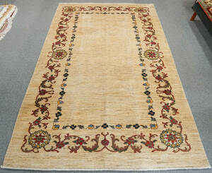 パキスタン ガズニウール 手織り絨毯 リビングラグ Size:250×152cm