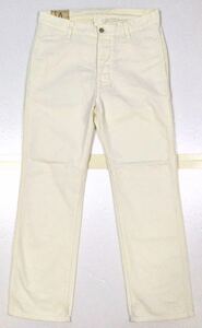 良品「nudie jeans」“1008478/LOOSE ALVAR” ヴィンテージ加工 ホワイトチノ SIZE:30/32 チュニジア製