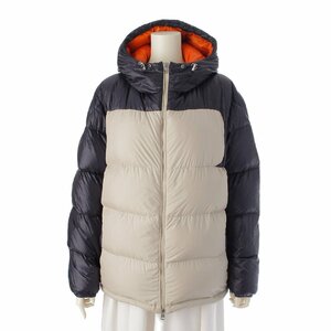 【モンクレール】Moncler　19年 LATOUR メンズ フード バイカラー ジップ ダウンジャケット ベージュ 1 【中古】【正規品保証】212583