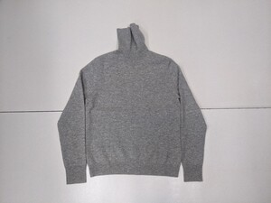 15．ユニクロ カシミヤ 100％ タートルネック ニットセーター Cashmere カシミア レディースL グレー x509