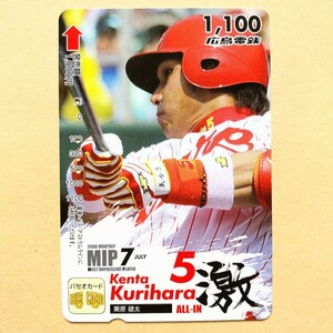 【使用済】 野球パセオカード 広島電鉄 栗原健太 2008MONTHLY MIP 7月 広島東洋カープ