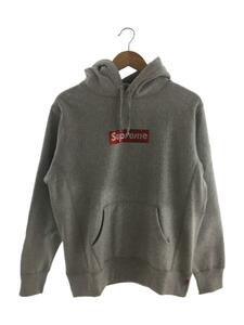 Supreme◆Swarovski Box Logo Hooded Sweatshirt/S/コットン/GRY/01727506906