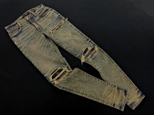 AMIRI アミリ MX1 クラッシュ加工 バンダナ デニムパンツ size30/紺 ■■◎ ☆ fab5 メンズ