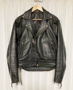 XL☆[00s Langlitz Leathers] 2000年記念タグ COLOMBIA ストックサイズ コロンビア ダブルライダース バイカーレザージャケット 43 本革